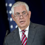 Image: Rex Tillerson speaks during a news conference in Washington