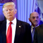 Donald Trump, Allen Weisselberg, and Donald, Jr.  at Trump Tower in New York