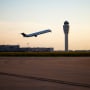 A plane takes off at Hartsfield-Jackson International Airport in Atlanta