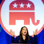Ronna McDaniel, the GOP chairwoman, speaks during the Republican National Committee winter meeting on Feb. 4, 2022, in Salt Lake City.