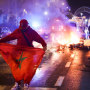 Protests broke out in Brussel after Belgium's shock defeat to Morocco in the soccer World Cup on Nov. 27, 2022. 