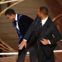 Will Smith slaps Chris Rock onstage during the 94th Oscars in Los Angeles on March 27, 2022. 