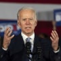 Then-Former Vice President Joe Biden speaks during a primary-night rally in South Carolina