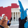 Activists protest partisan gerrymandering at the Supreme Court in Washington, D.C. on Mar. 26, 2019.