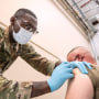U.S. Military Members Receive COVID-19 Vaccinations At Fort Knox