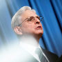 Attorney General Merrick Garland speaks during a news conference at the Justice Department building