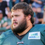 Eagles guard Joshua Sills during training camp on Aug. 7, 2022.