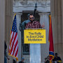 Matthew Walsh, a commentator for the right-wing news outlet "The Daily Wire," during a rally against gender-affirming care in Nashville, Tenn., on Oct. 21, 2022. 