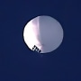 A high altitude balloon floats over Billings, Mont., on Feb. 1, 2023. 