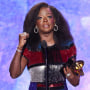 Viola Davis accepts the award for "Best Audio Book, Narration and Storytelling Recording" at the Grammy Awards.