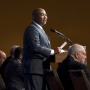 Democratic National Committee chair Jaime Harrison at the Democratic National Committee Winter Meeting in Philadelphia