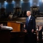 President Joe Biden arrives to speak during a State of the Union address at the Capitol on Tuesday, March 1, 2022. 