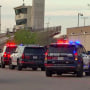 Arlington Police investigate a shooting outside Lamar High School, Monday, March 20, 2023.