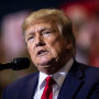 Former President Donald Trump speaks at a rally