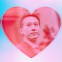 Photo illustration of TikTok CEO Shou Zi Chew in pink hearts.