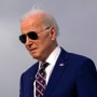 President Joe Biden arrives at Andrews Air Force Base, Md., on March 28, 2023.
