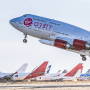 Virgin Orbit's carrier aircraft Cosmic Girl takes off from Mojave Air and Space Port in California with LauncherOne underwing for the company's Tubular Bells: Part One mission on June 30th, 2021. 