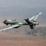 Un drone de EE.UU. vuela durante una misión en el sur de Afganistán.
