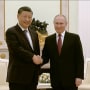 El presidente de China, Xi Jinping (izquierda), y el presidente ruso, Vladimir Putin durante su reunión en Moscú, Rusia, el lunes 20 de marzo de 2023.