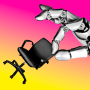 Photo illustration of a robotic hand grabbing an office chair.