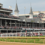 Churchill Downs ahead of the 149th running of the Kentucky Derby on May 6, 2023 in Louisville.