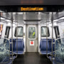 An empty subway car in Washington, D.C., on April 13, 2020.