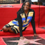 Sekyiwa Shakur during the unveiling of Tupac Shakur's Hollywood Walk of Fame star, in Hollywood, Calif