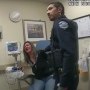Body cam footage shows a police officer, who was fired for excessive force, arresting a woman in a hospital examination room in Loveland, Colo