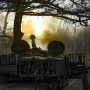 A Ukrainian self-propelled artillery system fires towards the Russian positions at the front line near Bakhmut, Donetsk region, Ukraine, on Sept. 1, 2023. 