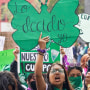 A march demanding legal, free and safe abortions in Mexico City in 2022.