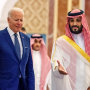 President Joe Biden and Saudi Crown Prince Mohammed bin Salman in Saudi Arabia's Red Sea city of Jeddah.
