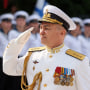 Viktor Sokolov during a graduation ceremony at the Nakhimov Black Sea Higher Naval School in Sevastopol, Russia