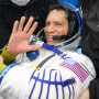 Frank Rubio is assisted out of the Soyuz MS-23 capsule