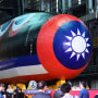 Taiwan reveals first homemade submarine, a milestone in its defense against China
