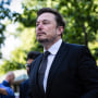 Elon Musk arrives outside the Russel Senate Office Building on Capitol Hill on Sept. 13, 2023.