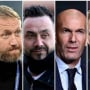 Graham Potter (i), Roberto De Zerbi, Zinedine Zidane, Julian Nagelsmann y Gareth Southgate suenan como opciones para dirigir al United.