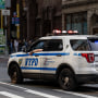 An NYPD police vehicle in New York City on May 9, 2023. 