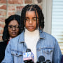 Image: D'Monterrio Gibson speaks on Feb. 10, 2022, at a news conference in Ridgeland, Miss., 