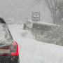 Heavy snowfall along Route 4 in Killington, Vt., on Nov. 28, 2023.