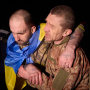 Ukrainian prisoners of war after a prisoner exchange near Sumy, Ukraine, on Jan. 3, 2024.  