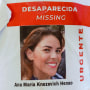 A poster of Colombian-American missing woman Ana Maria Knezevic Henao is displayed on a streetlight in Madrid, Spain, on Feb. 16, 2024.