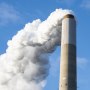 Emissions rise from a smoke stack at the Conesville Power Plant in Conesville, Ohio, on April 18, 2020.