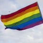LGBTQ+ flag.