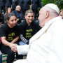Pope Francis meets with the inmates