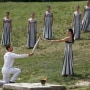 Olympic flame lighting ceremony in Olympia, Greece