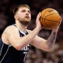 Luka Doncic leads the Dallas Mavericks to a win over the Minnesota Timberwolves in game one of the western conference finals on May 22, 2024, in Minneapolis, Minnesota. 