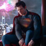 David Corenswet in the new Superman suit.