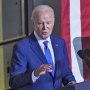 President Joe Biden delivers remarks on his "Investing in America agenda" at Gateway Technical College on May 8, 2024, in Sturtevant, Wis.