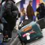 luggage carousel travel travelers passengers