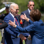 Anna Eshoo reaches out to hug President Biden